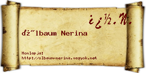 Ölbaum Nerina névjegykártya